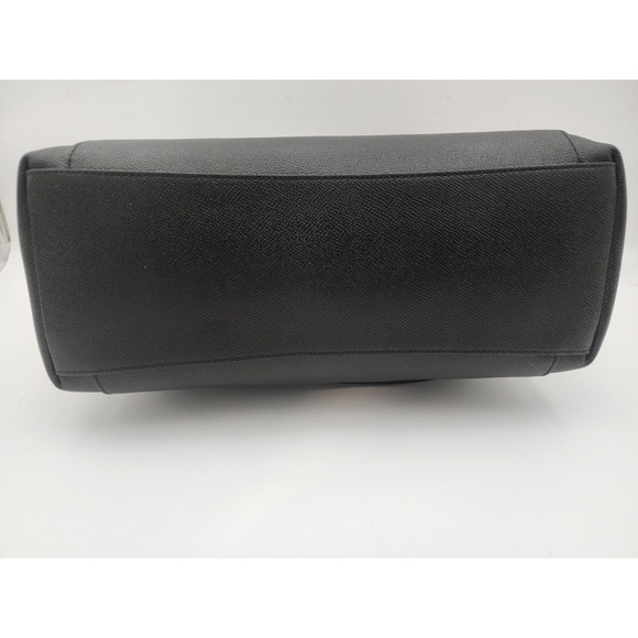 Coach Ava Tote Crossgrain Black Leather Shoulder Bag with Gold F57526 - Picture 11 of 15